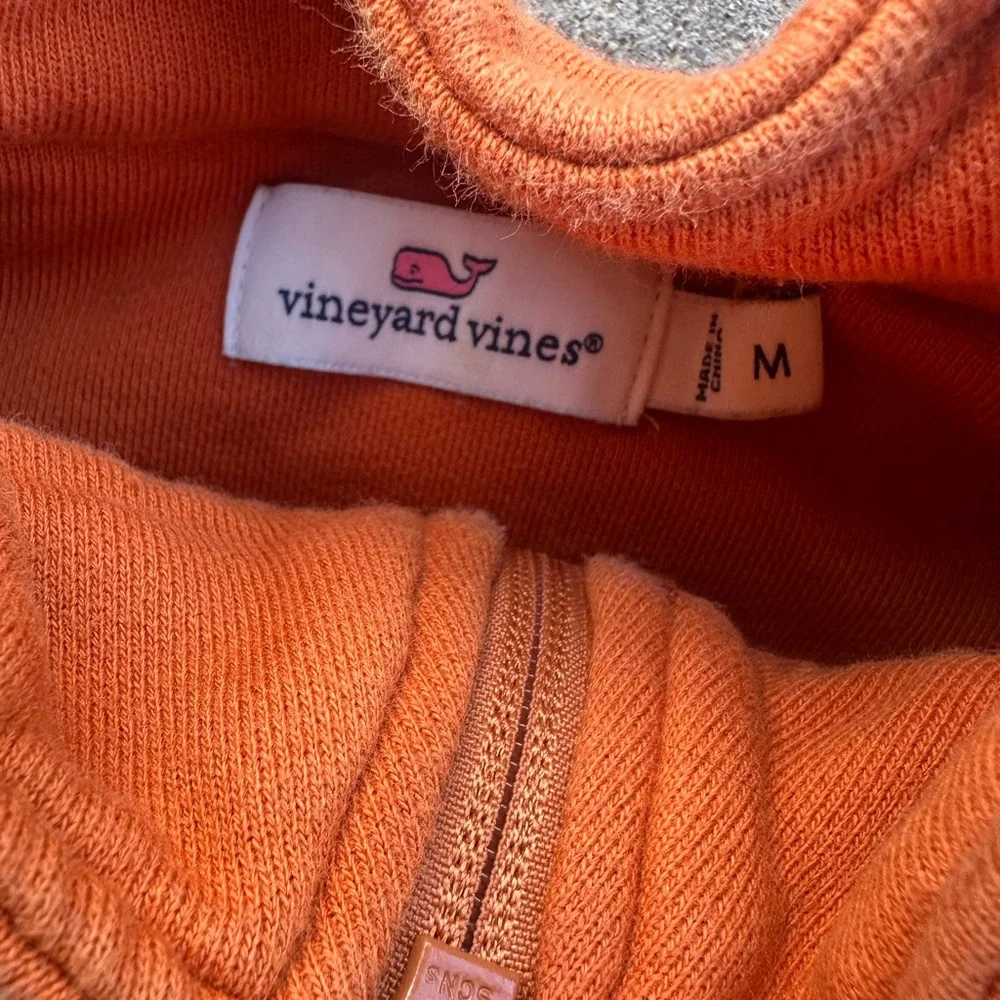 Vineyard Vines Orange Half-Zip Sweater - Picture 5 of 5